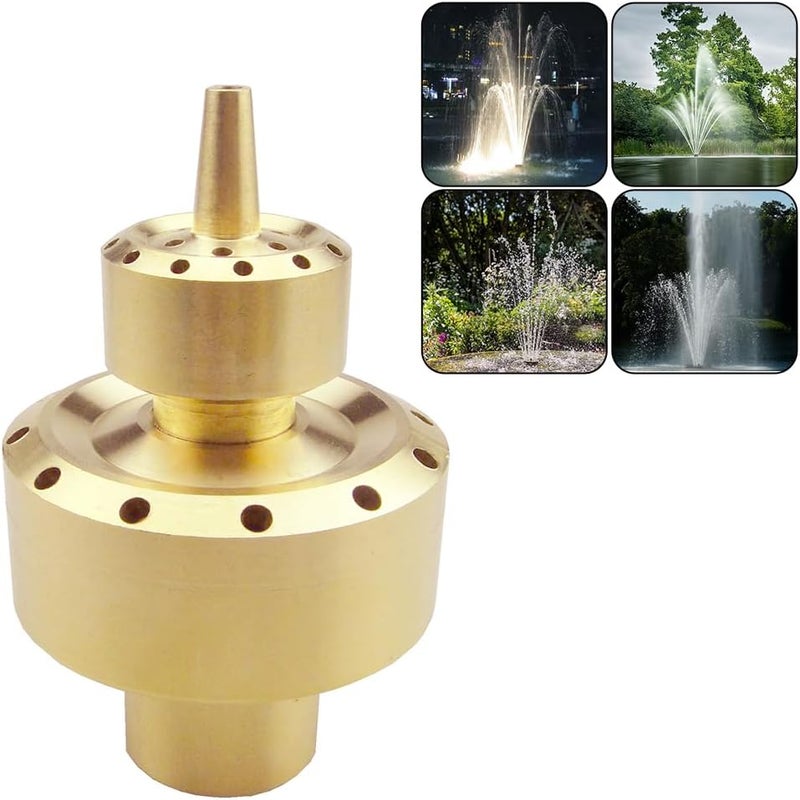 Fountain Nozzle 1" DN25 Column Brass Water Spray Nozzles Sprinkle Spary Heads Spring Outdoor Garden Pond Park